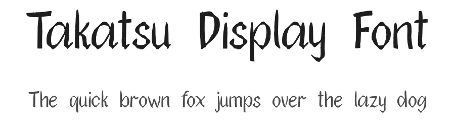 Takatsu Display Font by hujantype — Display Font