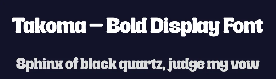 Takoma – Bold Display Font by limitype — Display Font — thumbnail 2