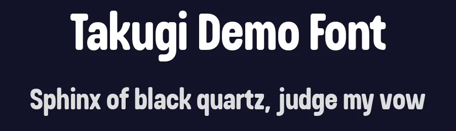 Takugi Demo Font by Ragamkata — Display Font — thumbnail 2