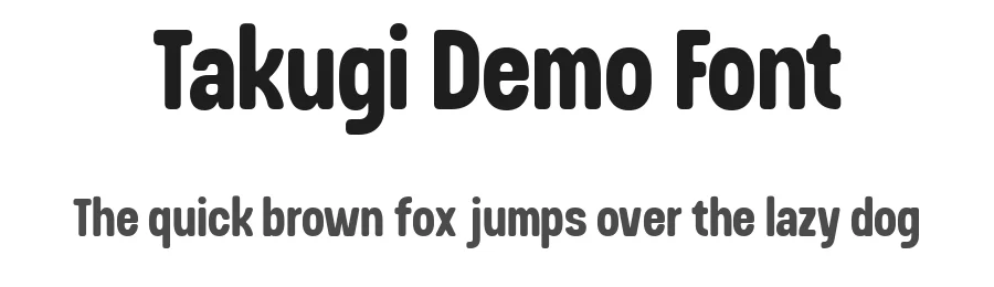 Takugi Demo Font by Ragamkata — Display Font