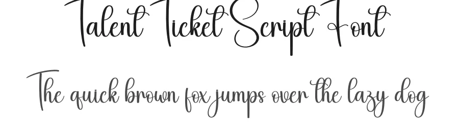 Talent Ticket Script Font by andikastudio — Script Handwritten Font