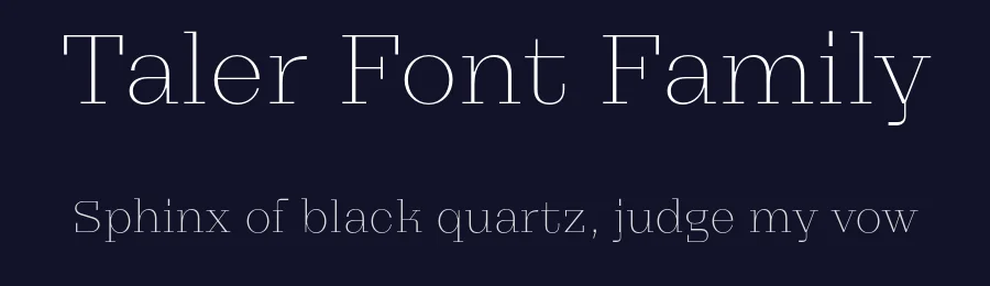 Taler Font Family by Serebryakov — Serif Font — thumbnail 2