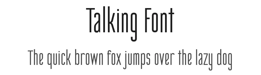 Talking Font by Sensatype Studio — Sans Serif Font