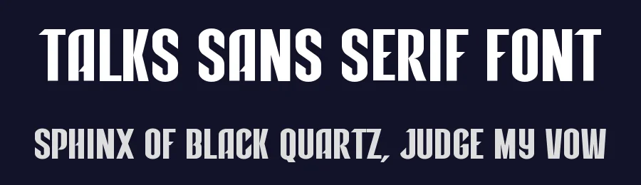 Talks Sans Serif Font by Graphicxell — Sans Serif Font — thumbnail 2