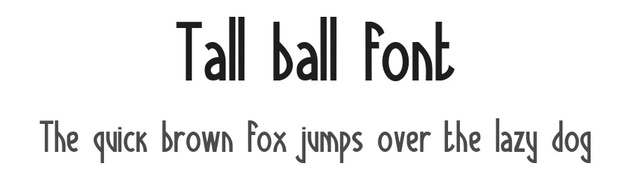 Tall ball font by itypeface — Display Font
