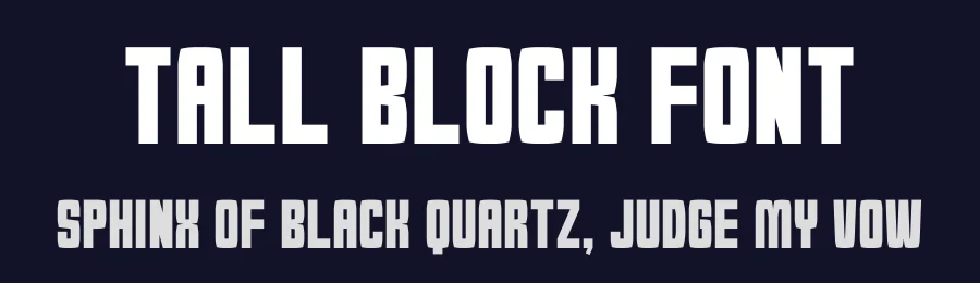 Tall Block Font by Gomarice — Display Font — thumbnail 2