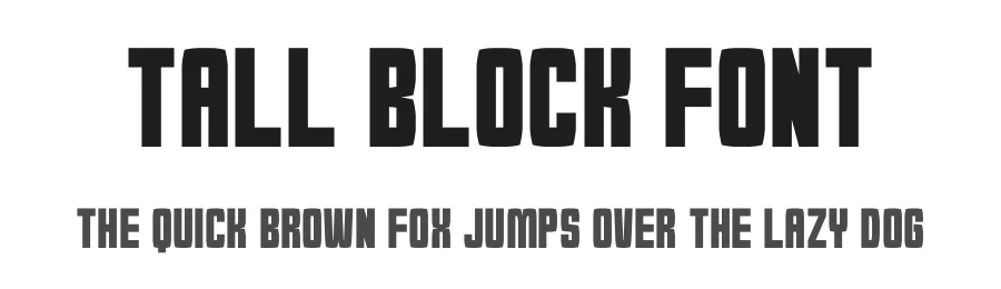 Tall Block Font by Gomarice — Display Font