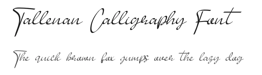 Tallenan Calligraphy Font by andikastudio — Script Handwritten Font
