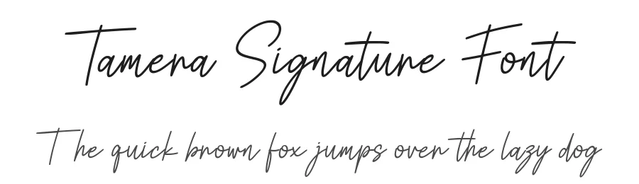 Tamera Signature Font by Funtype — Serif Font