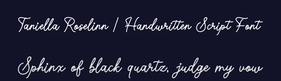 Taniella Roselinn | Handwritten Script Font by Gracetypestudio — Script Handwritten Font — thumbnail 2