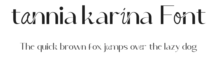 Tannia Karina Font by VinType — Display Font
