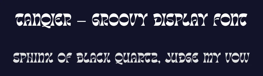 Tanqier – Groovy Display Font by timelesstype.co — Display Font — thumbnail 2