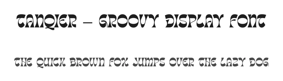 Tanqier – Groovy Display Font by timelesstype.co — Display Font