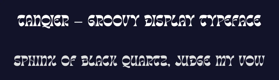 Tanqier – Groovy Display Typeface by timelesstype.co — Display Font — thumbnail 2