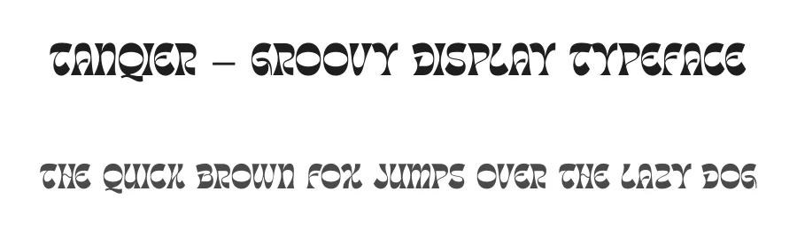 Tanqier – Groovy Display Typeface by timelesstype.co — Display Font
