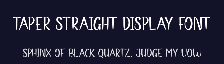 Taper Straight Display Font by andikastudio — Display Font — thumbnail 2