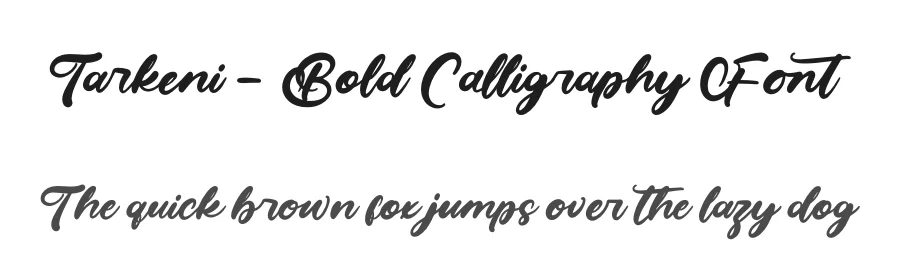 Tarkeni – Bold Calligraphy Font by letterenastudios — Script Handwritten Font