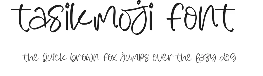 Tasikmoji Font by glorytype — Script Handwritten Font