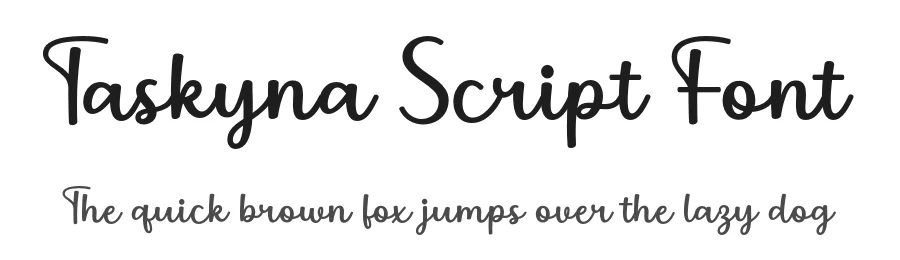 Taskyna Script Font by imiftype — Script Handwritten Font