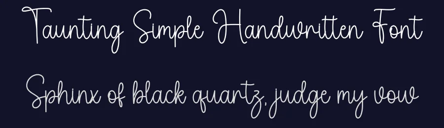 Taunting Simple Handwritten Font by freshtypeink — Script Handwritten Font — thumbnail 2