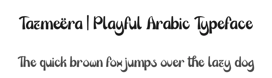 Tazmeera | Playful Arabic Typeface by Denustudios — Script Handwritten Font