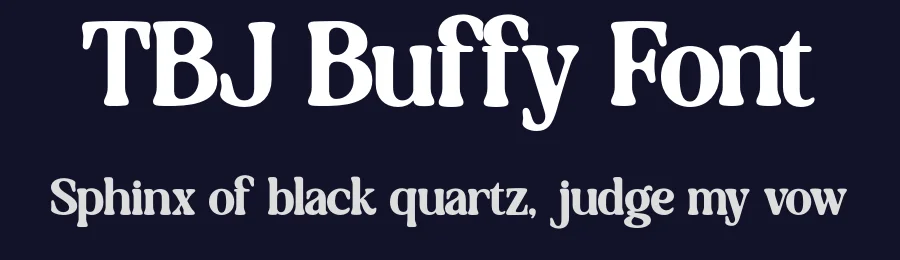 TBJ Buffy Font by Taboja Std — Decorative Font — thumbnail 2