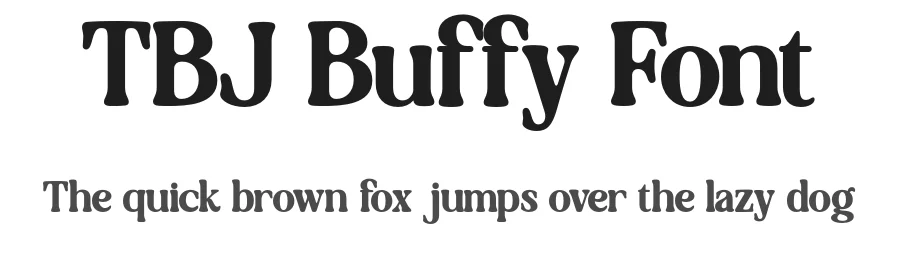 TBJ Buffy Font by Taboja Std — Decorative Font
