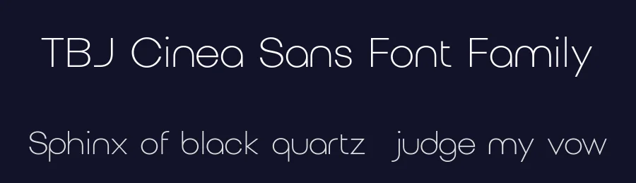 TBJ Cinea Sans Font Family by Taboja Std — Decorative Font — thumbnail 2