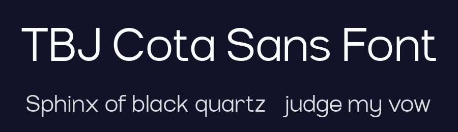 TBJ Cota Sans Font by Taboja Std — Decorative Font — thumbnail 2
