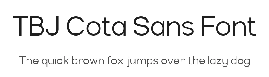 TBJ Cota Sans Font by Taboja Std — Decorative Font
