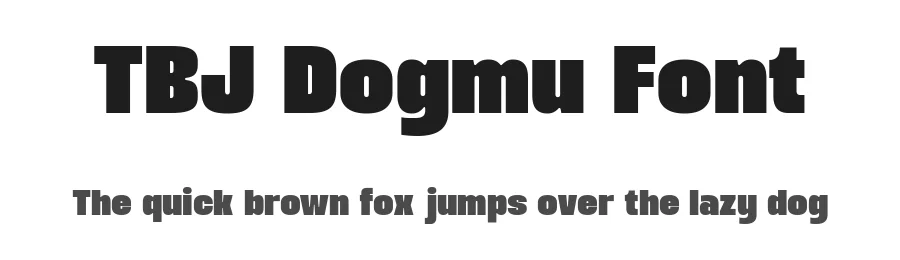 TBJ Dogmu Font by Taboja Std — Sans Serif Font