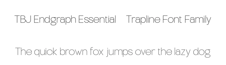 TBJ Endgraph Essential & Trapline Font Family by Taboja Std — Decorative Font