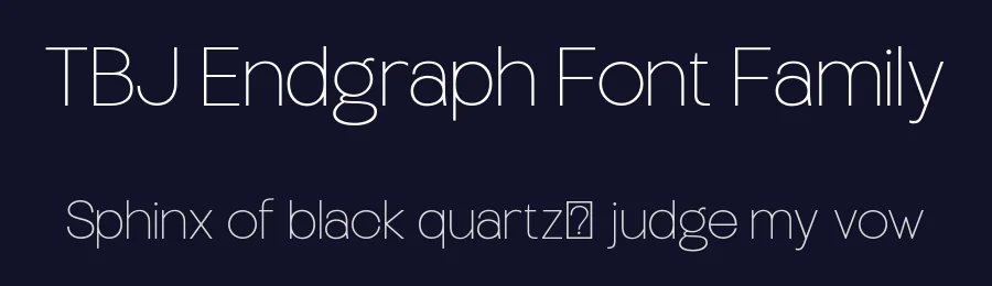 TBJ Endgraph Font Family by Taboja Std — Decorative Font — thumbnail 2