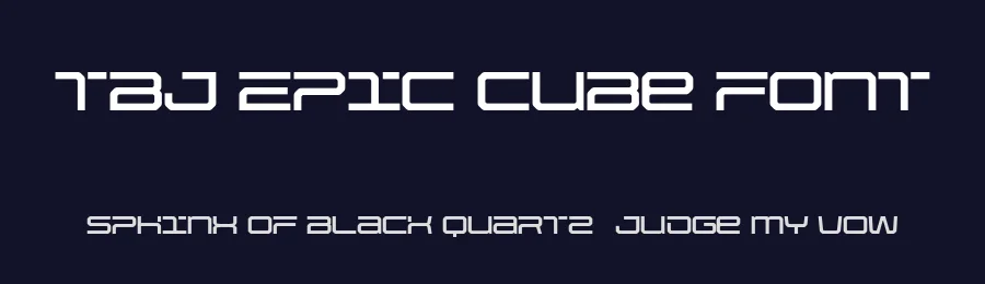 TBJ Epic Cube Font by Taboja Std — Display Font — thumbnail 2