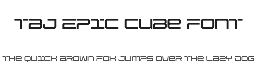 TBJ Epic Cube Font by Taboja Std — Display Font