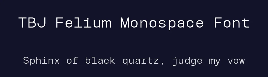 TBJ Felium Monospace Font by Taboja Std — Decorative Font — thumbnail 2