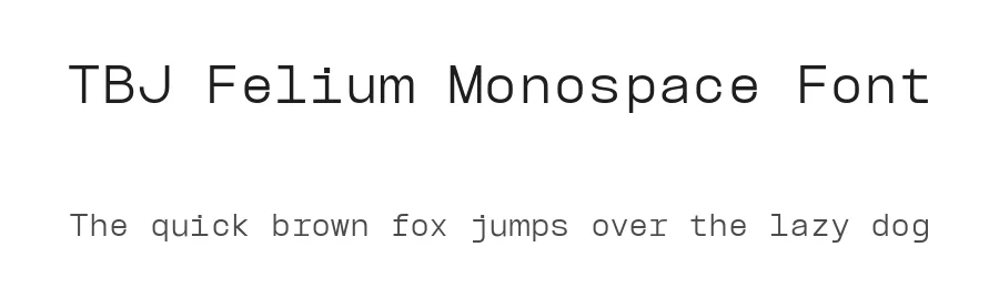 TBJ Felium Monospace Font by Taboja Std — Decorative Font