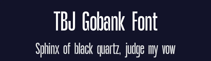 TBJ Gobank Font by Taboja Std — Display Font — thumbnail 2