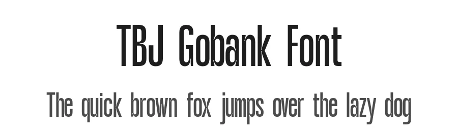 TBJ Gobank Font by Taboja Std — Display Font