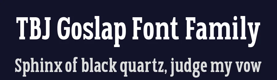 TBJ Goslap Font Family by Taboja Std — Display Font — thumbnail 2