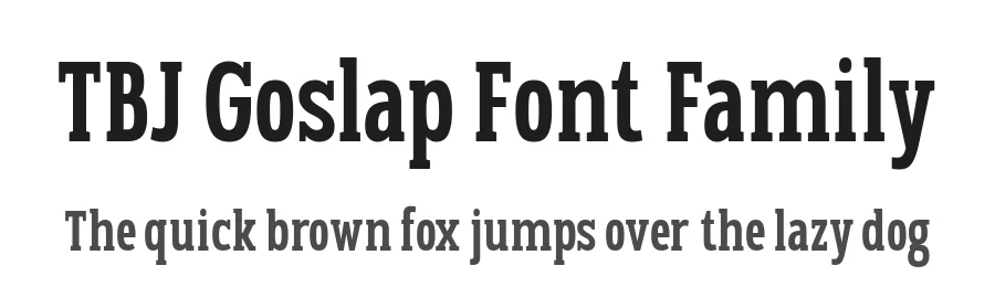 TBJ Goslap Font Family by Taboja Std — Display Font