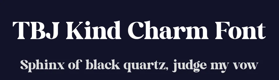 TBJ Kind Charm Font by Taboja Std — Display Font — thumbnail 2
