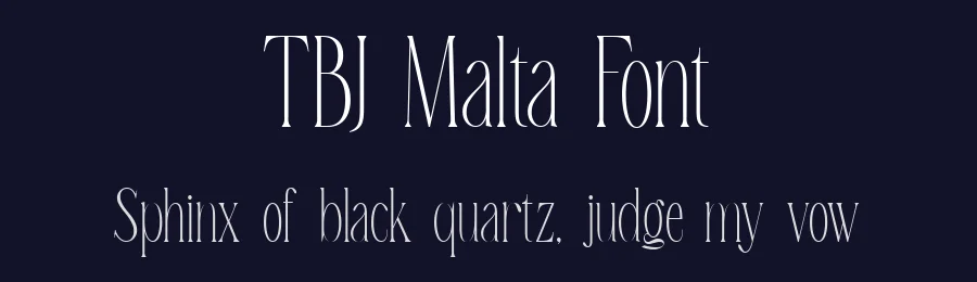 TBJ Malta Font by Taboja Std — Decorative Font — thumbnail 2