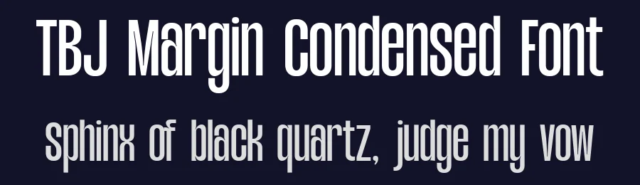 TBJ Margin Condensed Font by Taboja Std — Decorative Font — thumbnail 2