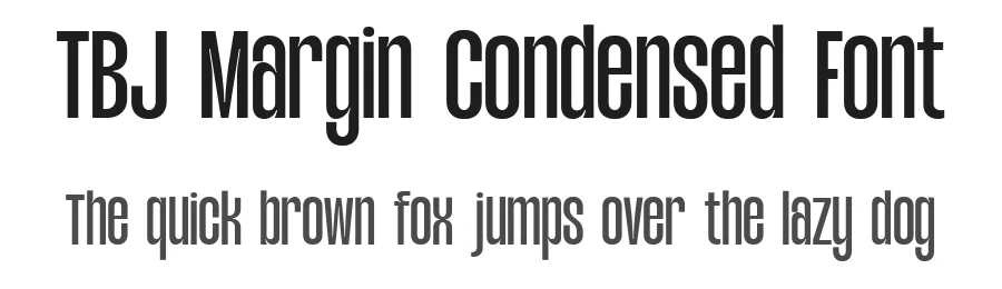 TBJ Margin Condensed Font by Taboja Std — Decorative Font