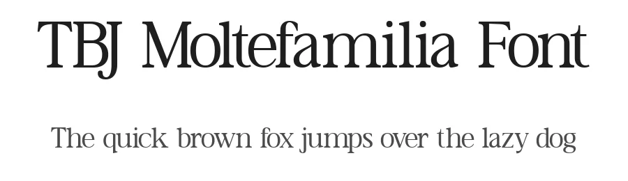 TBJ Moltefamilia Font by Taboja Std — Serif Font