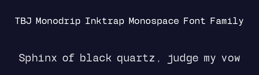 TBJ Monodrip Inktrap Monospace Font Family by Taboja Std — Display Font — thumbnail 2