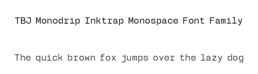 TBJ Monodrip Inktrap Monospace Font Family by Taboja Std — Display Font