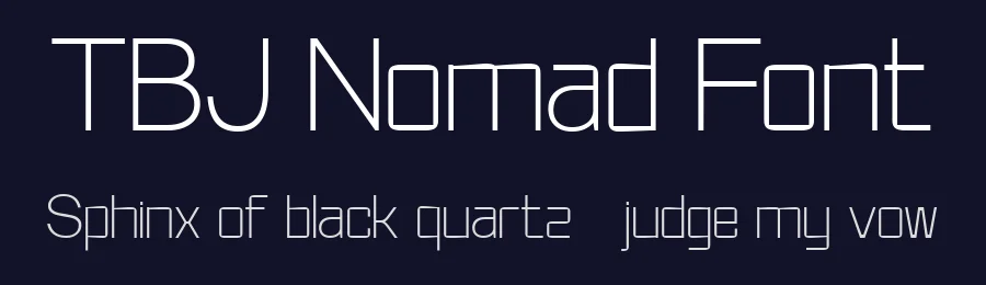 TBJ Nomad Font by Taboja Std — Display Font — thumbnail 2