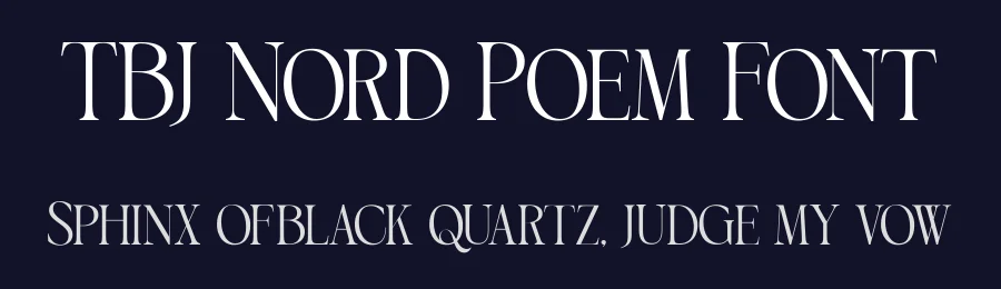 TBJ Nord Poem Font by Taboja Std — Display Font — thumbnail 2